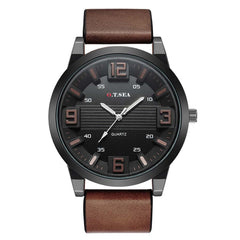 Men's Watch Casual Business Convex Dial Belt Quartz Watches Mens 2019 Men Wristwatch Clock erkek kol saati montre homme