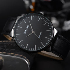 YOLAKO Men's Watch Casual Quartz Leather Band Analog watch man new arrival in men wrist watches relogios masculino