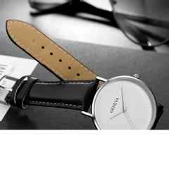 Men's Wrist Watch Leather Military Casual Analog Quartz Business Wristwatch Mens big dial watches for men relogio masculino