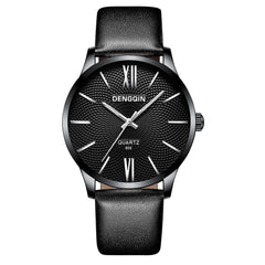 DISU Man Wrist Watch Luxury Quartz Military Stainless Steel Dial Leather Band wristwatch mens watches mens 2019 men watches