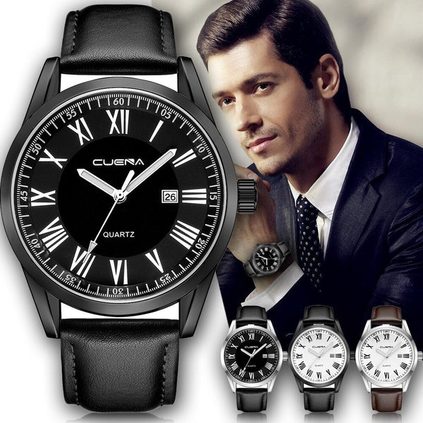 DISU Men's Wrist Watch Leather Military Date Analog Quartz  Business watch man watches mens 2019 relogio masculino