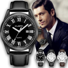 DISU Men's Wrist Watch Leather Military Date Analog Quartz  Business watch man watches mens 2019 relogio masculino
