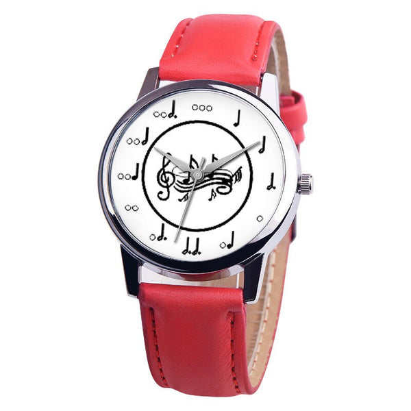 Women's Watches Best Sellers Simple Fashion Quartz Watch Note Pattern Bayan Kol Saati High Quality Featured Zegarki Damskie@50