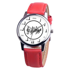 Women's Watches Best Sellers Simple Fashion Quartz Watch Note Pattern Bayan Kol Saati High Quality Featured Zegarki Damskie@50