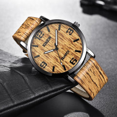 XINEW Women Men Watch Texture Imitation Wooden Retro Leather Quartz watch man vintage men wristwatch clock relogios masculino