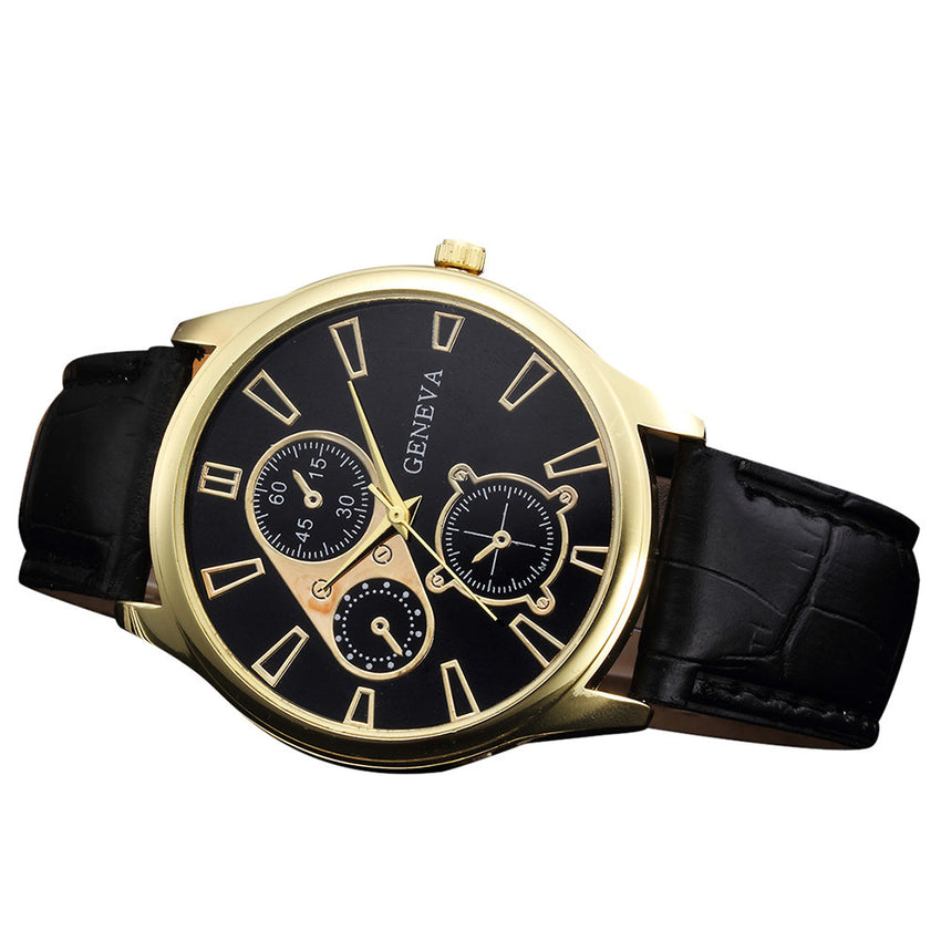 DISU Men Wrist Watch Retro Design Leather Band Analog Alloy wristwatch mens watches mens 2019 relogios masculino