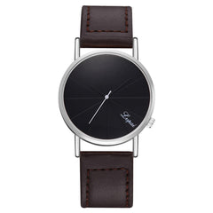 Trend Mens Watch Thin Disc Fashion Quartz Wristwatch Business Leather Strap Classic Male Clock Handsome Relojes Para Hombre@50