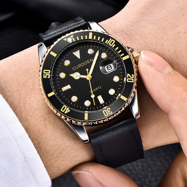 Men's Wrist Watch Fashion Leather Band Analog Quartz Round Business Watch Man Watches Mens 2019 relogio masculino