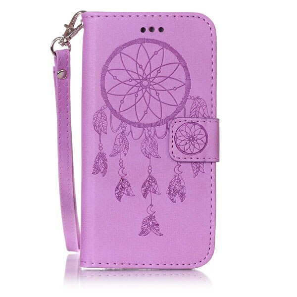 Leather Flip For iPhone 7 6 6s Plus SE 5 5s Case Retro 3D Embossed Dreamcatcher Wallet Cover For Samsung Galaxy S7 S6 edge S5 S4