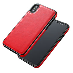 Stitching Slim PU Case For iphone XR X XS MAX Leather Ultra Thin Phone Cases for 6 6s 7 8 plus Anti-fall Cover Coque Capa