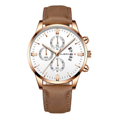 Men's Watch Stainless Steel Sport Analog Leather Band Analog Quartz Wristwatch Mens Relojes Hombre 2019 erkek kol saati