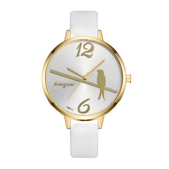 Women's Watches Fashion Geneva Brand Cute Bird Pattern On The Dial Minimalism Wristwatches High Quality Clock Zegarek Damski@50