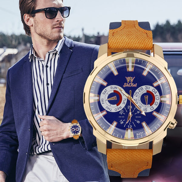 Men Watches Luxury Business Large Dial Fashion Silica Gel Belt Quartz Watch Mens Reloj Hombre 2019 orologio uomo zegarek meski