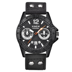 Men's Watch Fashion Leather Stainless Steel Sport Analog Quartz Wristwatch Mens Reloj Hombre 2019 zegarek meski