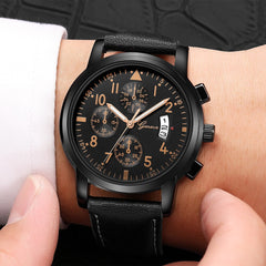 Men's Watch Fashion Luxury Leather Band Date Analog Quartz Diamond Watch Man new arrival in men wrist watches relogio masculino
