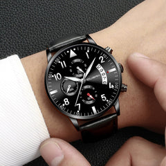 Men Watches Luxury Military Sports Analog Sport Leather Quartz Watch Man Montre Homme 2019 erkek kol saati horloges mannen