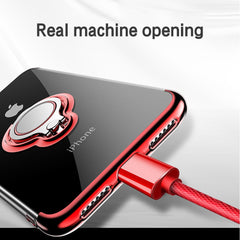 Ultra Thin Transparent Phone Case For iPhone XS MAX XR X 8 7 6 6S Plus Car Magnetic Cases Finger Ring Holder Cover Coque