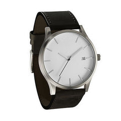 DISU Men Couple Watch Leather Band Analog Quartz Round Wrist Business watch man watches mens 2019 relogios masculino