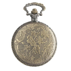 Vintage Bronze Steampunk Pocket Watch Roman Numerals Quartz Necklace Pocket  Watches Chain Men Women Clock Relogio De Bolso@50