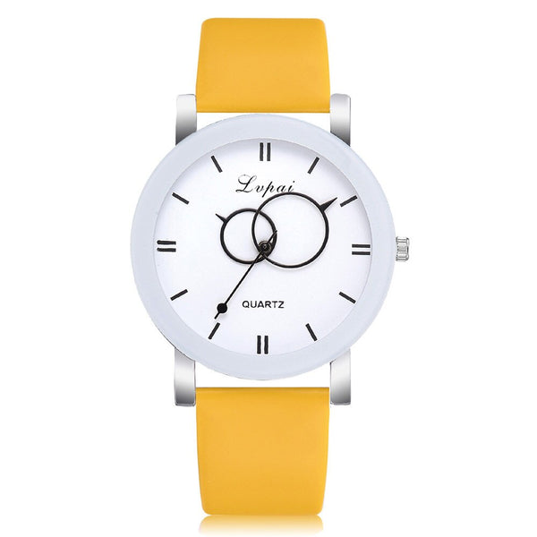 Top Brand Women Watches Casual Dial Ladies Business Quartz Wristwatch Temperament  Leather Strap Clock Dress Reloj Mujer @50