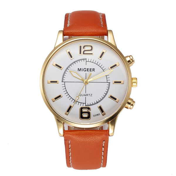 Men Watch Retro Design Leather Band Analog Alloy Quartz Watch Man watches mens 2019 men wristwatch clock