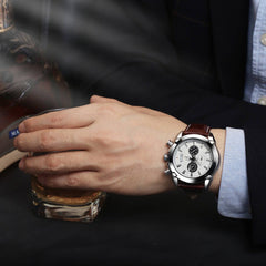 LIANDU Mens Wrist Watch Luxury Fashion Leather Glass Quartz Analog Watch Man Reloj Hombre 2019 Men Wristwatch Clock