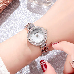 Rose Small And Exquisite Women's Models With Rhinestone Ladies Watches Fashion Luxury Wristwatch Clock Durable Watch Saat@50
