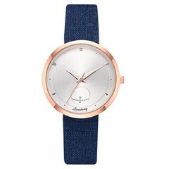 Beat Selling  Women's Watches Fashion  Golden Border Dial Ladies Quartz Wristwatch  Leather  Strap Clock Simple Reloj Mujer @50