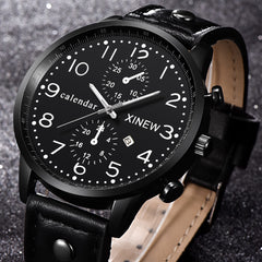 Men Wrist Watches Fashion Sports Date Analog Quartz Leather Stainless Steel Watch Man relojes hombre 2019 montre homme