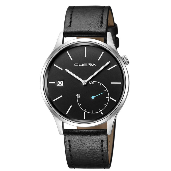 Man Wrist Watch Sport Stainless Steel Case Leather Band Quartz Analog wristwatch mens unique watch for men relogio masculino