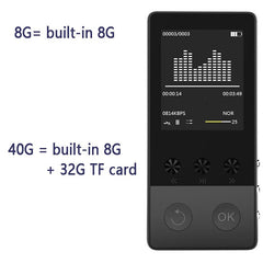 New Metal Bluetooth4.2 MP3 Player Build in Speaker with FM Radio E-book Audio Video Player Portable 1.8 Inch Pedo Meter Walkman