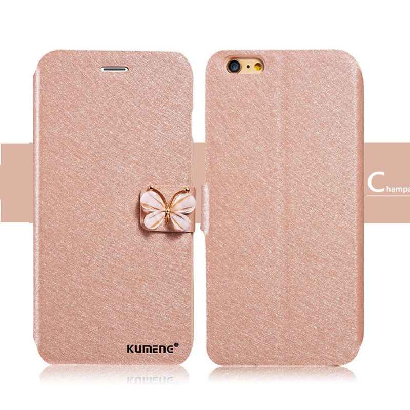 Leather Wallet Stand Flip For iPhone 11 Pro Max XR X XS Max 8 7 6 6s Plus Case Bling Diamond Butterfly bow knot Cover Slot Card