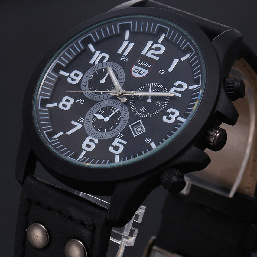 Men's  Wrist Watch Military Leather Date Quartz Analog Army Quartz Watches Mens 2019 Relojes Hombre 2019 zegarek meski