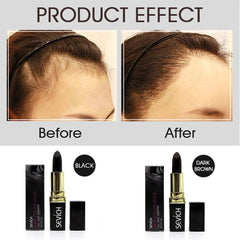 Portable Natural Plant Black/Brown Hair Dye Lipstick Shape Anti Sweat Waterproof Disposable Dye Pen Hairline Coloring Tool TSLM2