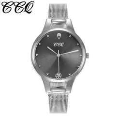 Women Watches Green Dial Ladies Quartz Wristwatch Luxury Silver Mesh Belt  Strap Clock Creative Dress Gift Relogio Feminino@50