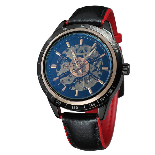 Forsining Men's Automatic Wristwatch Motorcycle Design Transparent Waterproof Watch Man Watches Mens 2019 relojes para hombre