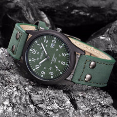 Man Watch Vintage Classic Waterproof Date Leather Strap Sport Quartz Army Wristwatch Mens Reloj Hombre 2019 Men Wristwatch Clock
