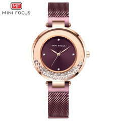 MINI FOCUS New Women Watches Top Brand Luxury 2019 Fashion Waterproof Rose Gold Watch Ladies Stainless Steel Relogio Feminino