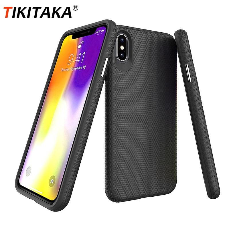 Shockproof Armor Phone Case For iphone 11 XR X XS Max 8 7 6 6S Plus High Heat dissipation TPU Cases Diamond Pattern Back Cover