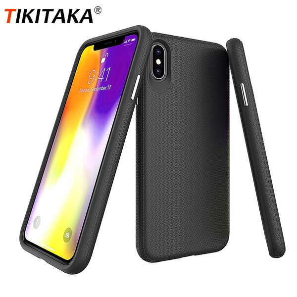 Shockproof Armor Phone Case For iphone 11 XR X XS Max 8 7 6 6S Plus High Heat dissipation TPU Cases Diamond Pattern Back Cover
