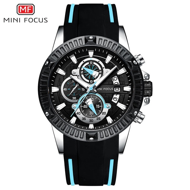 MINIFOCUS Fashion Sports Watch Men Waterproof Silicone Wrist Watches Men Luxury Brand Men's Watches Quartz Watches Male Clock