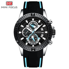MINIFOCUS Fashion Sports Watch Men Waterproof Silicone Wrist Watches Men Luxury Brand Men's Watches Quartz Watches Male Clock