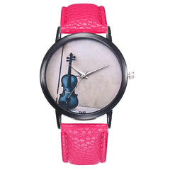 Women's Watches Bayan Kol Saaty Fashion Simple Violin Pattern Watch Reloj De Mujer Montre Femme Acier Inoxydable @50