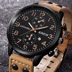 Men Wrist Watches Fashion Sports Date Analog Quartz Leather Stainless Steel Watch Man relojes hombre 2019 montre homme