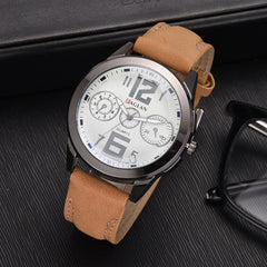 Men Wristwatch Fashion Quartz High Quality Leather Blu Ray Glass Clock Watch Man Watches Mens 2019 relogios masculinos