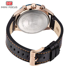 MINIFOCUS Men's Watches Quartz Watches Men Luxury Brand Waterproof Sport Wristwatch Mens Leather Strap Military Watch Male Clock
