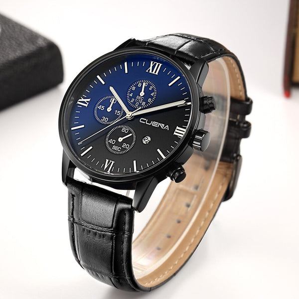 Men's Wrist Watch Leather Military Alloy Analog Date Quartz Business wristwatch mens watches mens 2019 relogio masculino