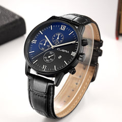 Men's Wrist Watch Leather Military Alloy Analog Date Quartz Business wristwatch mens watches mens 2019 relogio masculino