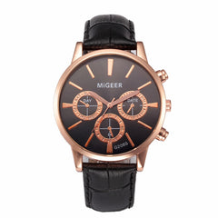 DISU Men Wrist Watch Classic New Leather Strap Quartz Casual watches men unique watch for men relogios masculino