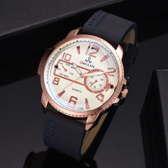 Men Wristwatch Quartz High Quality Leather Blu Ray Glass Watch Man Reloj Hombre 2019 Men Wristwatch Clock relogio masculino